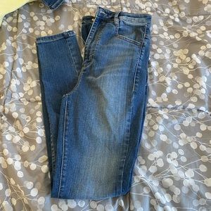 super high waisted garage jeans